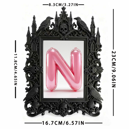 Sturdy-built Gothic Dark-style Photo Frame | Gothic Custom Leather Notebook Shop Decor, Photo Ornament, Dual-use Display, Wear-resistant Fra
