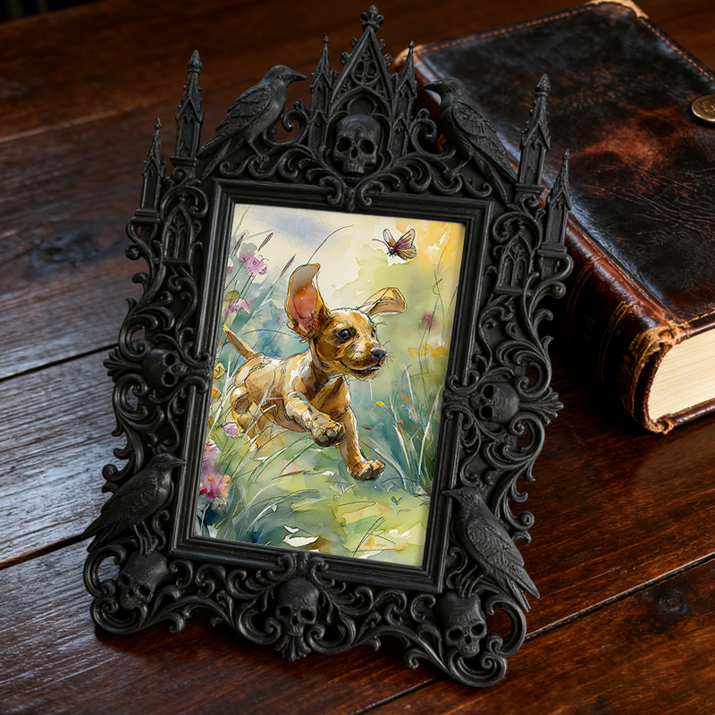 Collector-top-pick Gothic Dark-style Photo Frame | Vintage Horror Movie Lobby Card Shop Decor, Photo Ornament, Wall/Table Dual-use, Display-