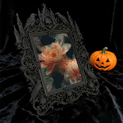 Insta-popular Gothic Dark-style Photo Frame | Dark Academia Dormitory Desk Organizer Decor, Photo Ornament, Wall/Table Dual-use, Durable Fra