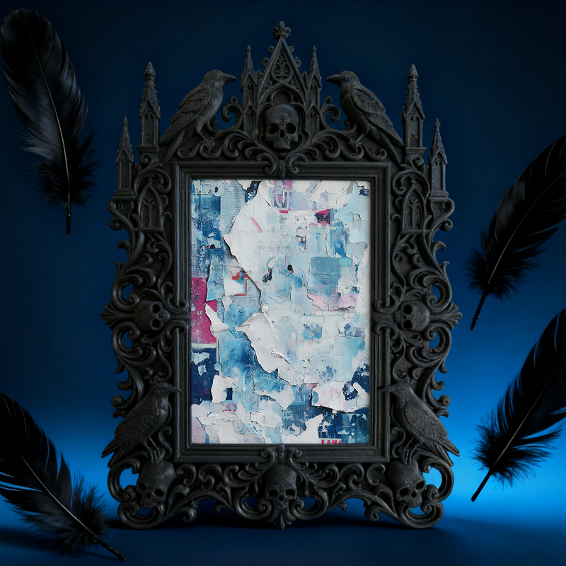 Shop-top-pick Gothic Dark-style Photo Frame | Vampire-themed Bedroom Closet Decor, Photo Ornament, Wall-mountable & Tabletop, Lightweight Fr