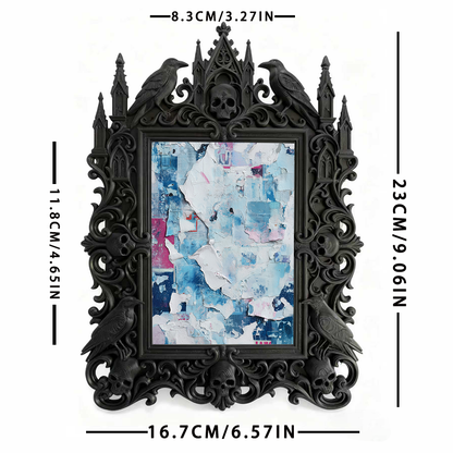 Shop-top-pick Gothic Dark-style Photo Frame | Vampire-themed Bedroom Closet Decor, Photo Ornament, Wall-mountable & Tabletop, Lightweight Fr