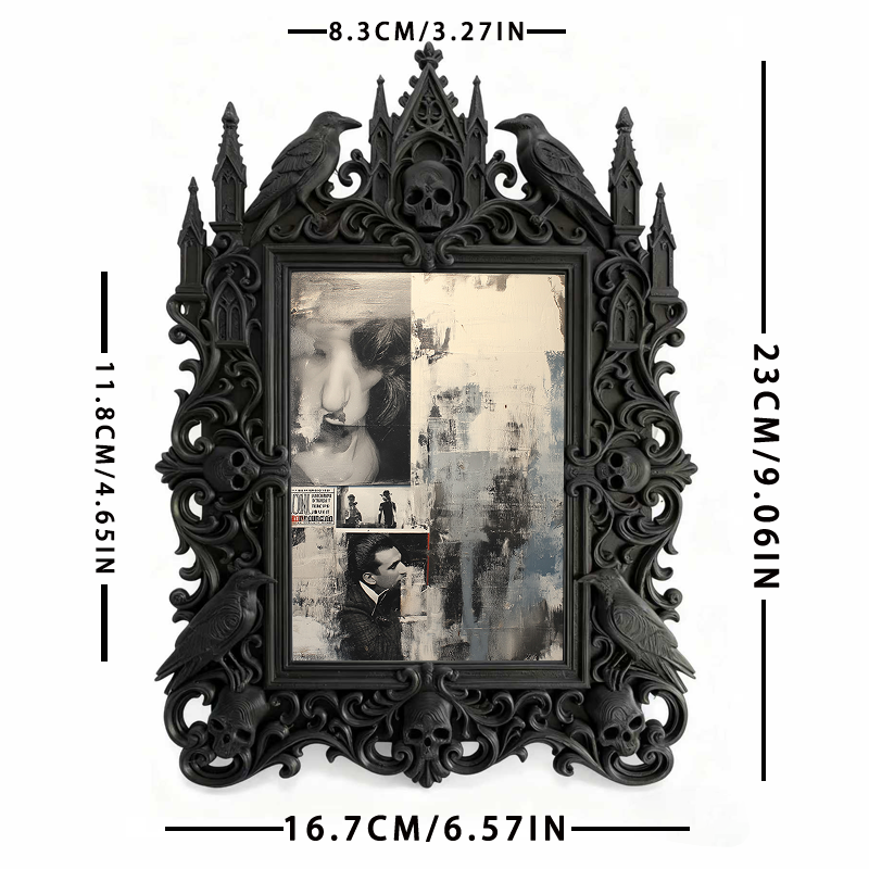 Highly-recommended Gothic Dark-style Photo Frame | Gothic Home Gym Decor, Photo Ornament, Wall-mountable & Tabletop, Scratch-resistant Frame