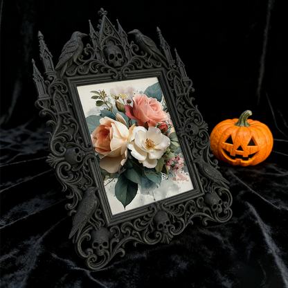 Trend-alert Gothic Dark-style Photo Frame | Dark Academia Study Room Wall Decor, Photo Ornament, Wall/Table Dual-use, Eco-friendly Frame