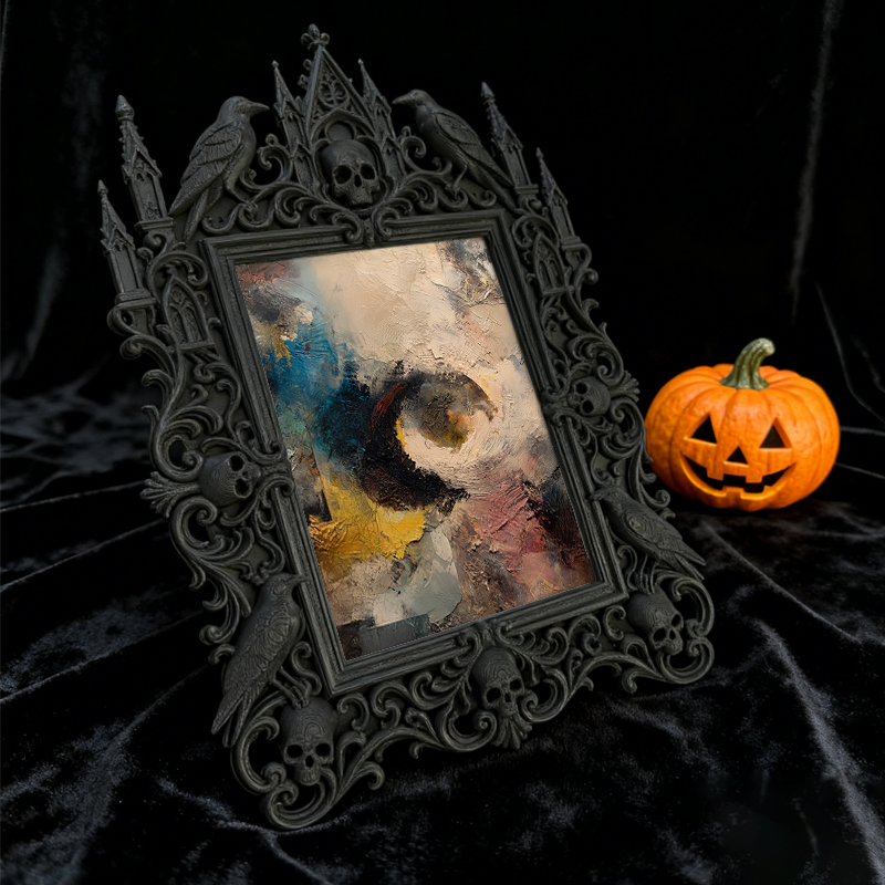 Must-snag Gothic Dark-style Photo Frame | Gothic Balcony Table Decor, Photo Ornament, Wall-mountable & Tabletop, Slim Frame
