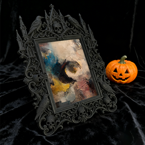 Must-snag Gothic Dark-style Photo Frame | Gothic Balcony Table Decor, Photo Ornament, Wall-mountable & Tabletop, Slim Frame