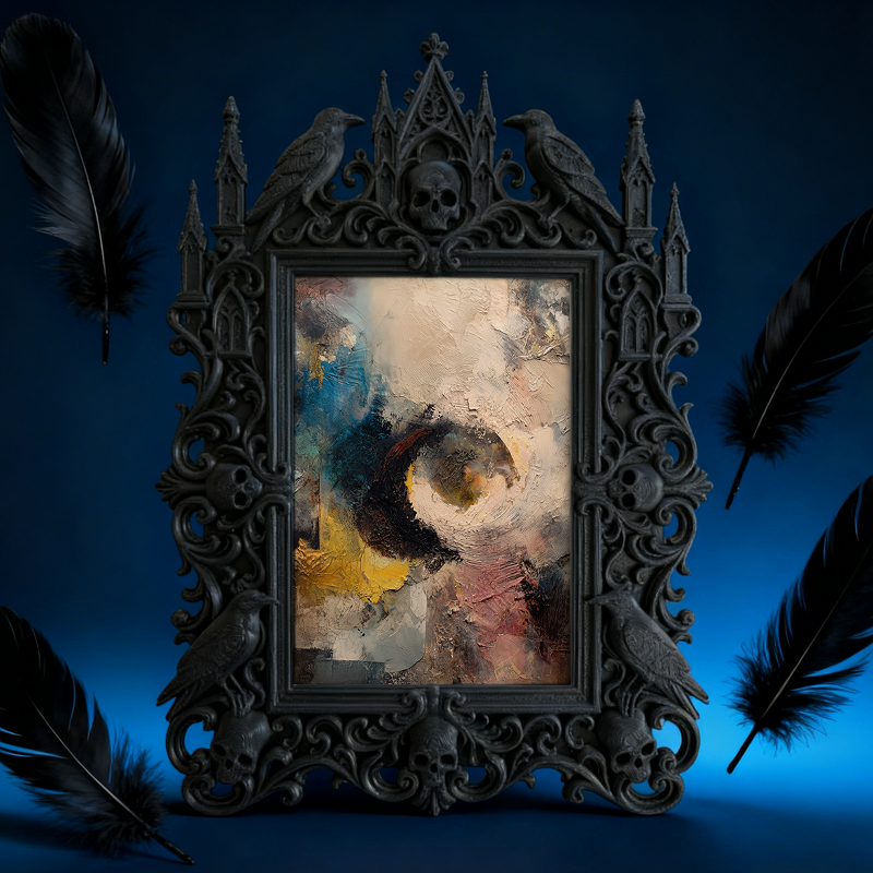Must-snag Gothic Dark-style Photo Frame | Gothic Balcony Table Decor, Photo Ornament, Wall-mountable & Tabletop, Slim Frame