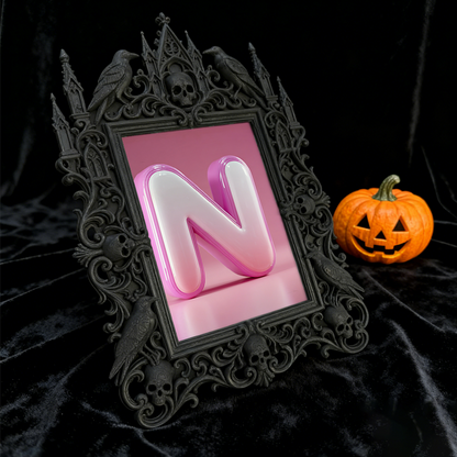 Exclusive-stock-pick Gothic Dark-style Photo Frame | Occult Home Meditation Room Decor, Photo Ornament, Wall-mountable & Tabletop, Collectib