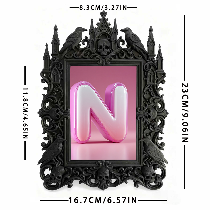 Exclusive-stock-pick Gothic Dark-style Photo Frame | Occult Home Meditation Room Decor, Photo Ornament, Wall-mountable & Tabletop, Collectib
