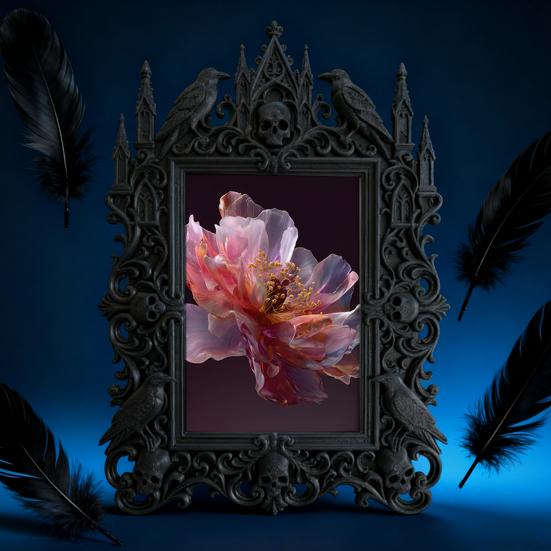 Rare-find Gothic Dark-style Photo Frame | Gothic Garage Storage Shelf Decor, Photo Ornament, Wall/Table Dual-use, Rustic Frame