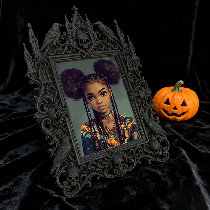 Hard-to-get Gothic Dark-style Photo Frame | Vampire LARP Themed Bedroom Wall Decor, Photo Ornament, Wall/Table Dual-use, Artistic Frame