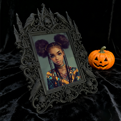Hard-to-get Gothic Dark-style Photo Frame | Vampire LARP Themed Bedroom Wall Decor, Photo Ornament, Wall/Table Dual-use, Artistic Frame