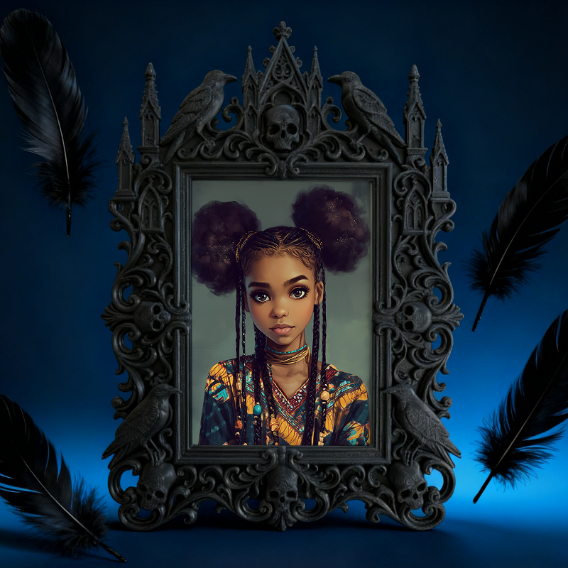 Hard-to-get Gothic Dark-style Photo Frame | Vampire LARP Themed Bedroom Wall Decor, Photo Ornament, Wall/Table Dual-use, Artistic Frame