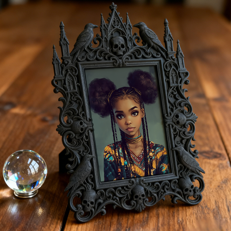 Hard-to-get Gothic Dark-style Photo Frame | Vampire LARP Themed Bedroom Wall Decor, Photo Ornament, Wall/Table Dual-use, Artistic Frame