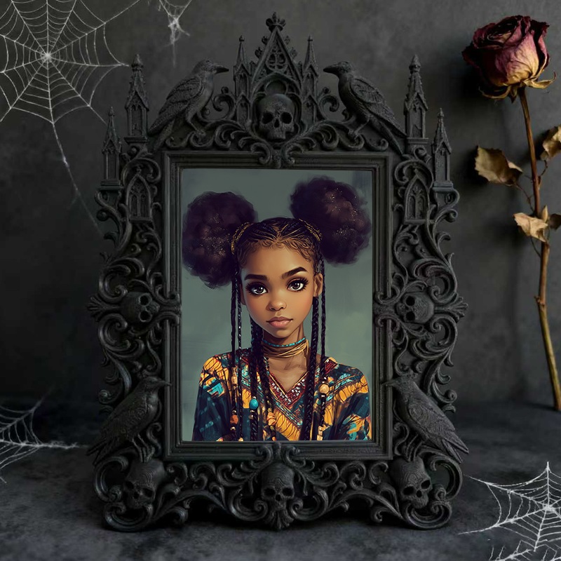 Hard-to-get Gothic Dark-style Photo Frame | Vampire LARP Themed Bedroom Wall Decor, Photo Ornament, Wall/Table Dual-use, Artistic Frame