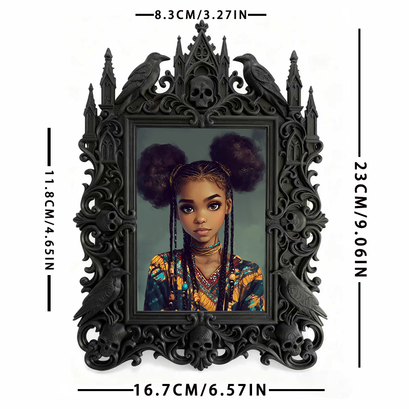 Hard-to-get Gothic Dark-style Photo Frame | Vampire LARP Themed Bedroom Wall Decor, Photo Ornament, Wall/Table Dual-use, Artistic Frame