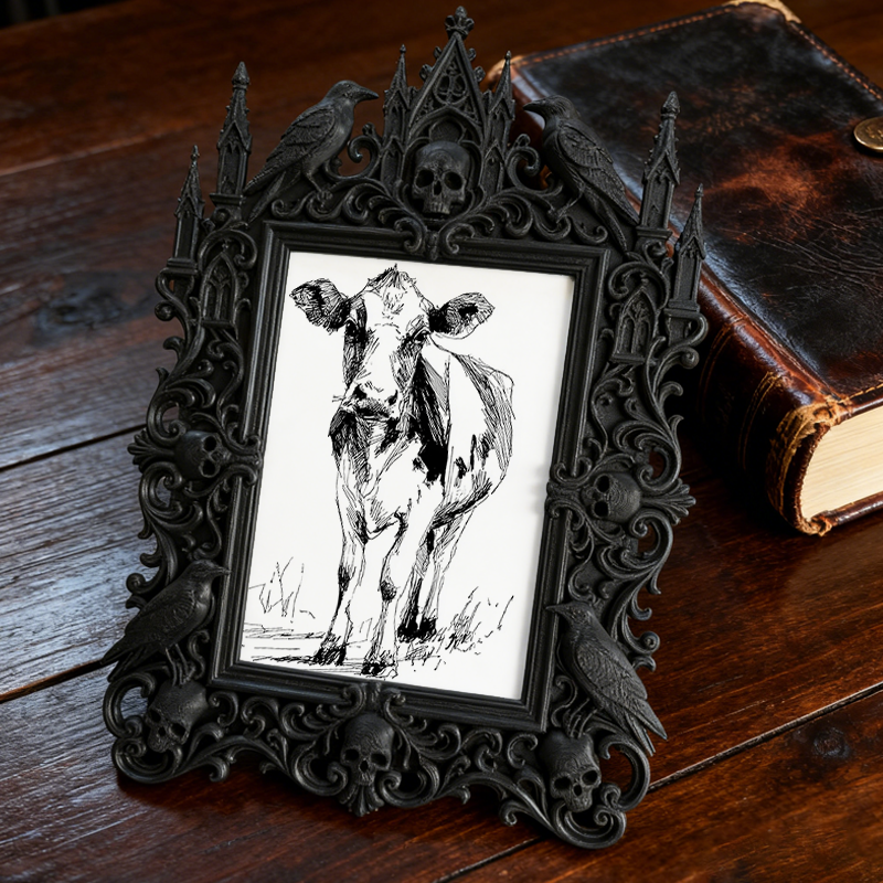Shop-top-seller Gothic Dark Frame | Vampire Script Kill Room Prop, Retro Plastic