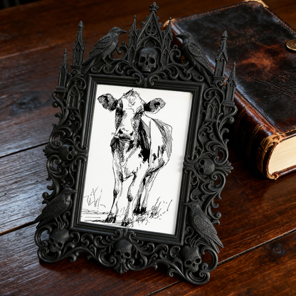 Shop-top-seller Gothic Dark Frame | Vampire Script Kill Room Prop, Retro Plastic