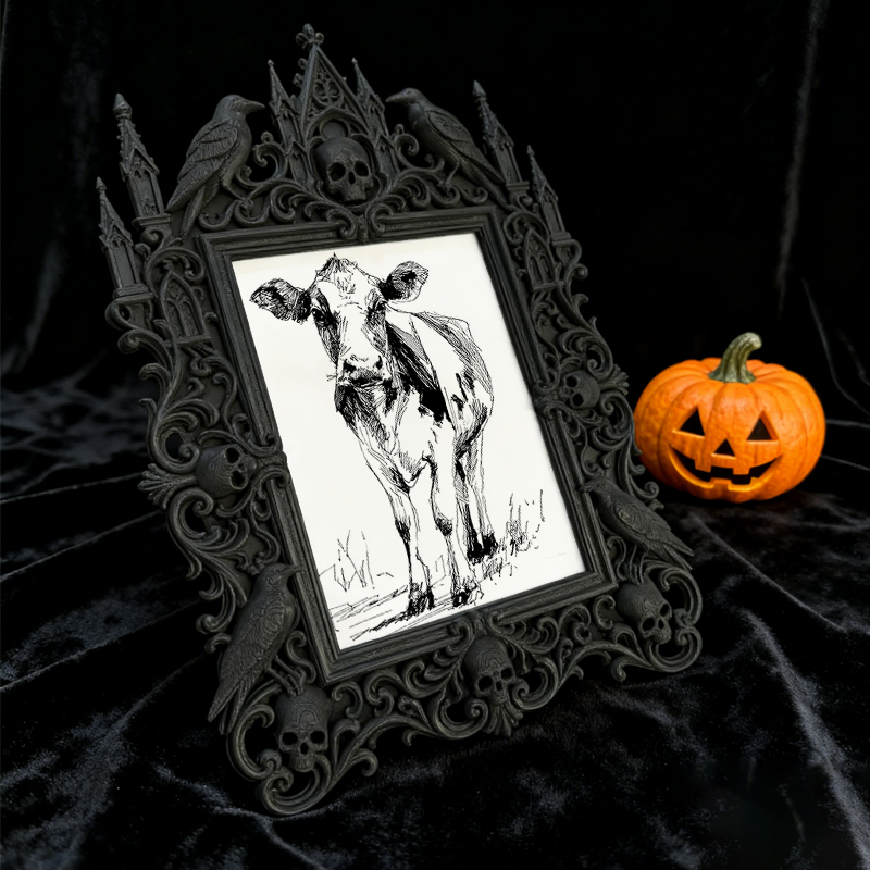 Shop-top-seller Gothic Dark Frame | Vampire Script Kill Room Prop, Retro Plastic