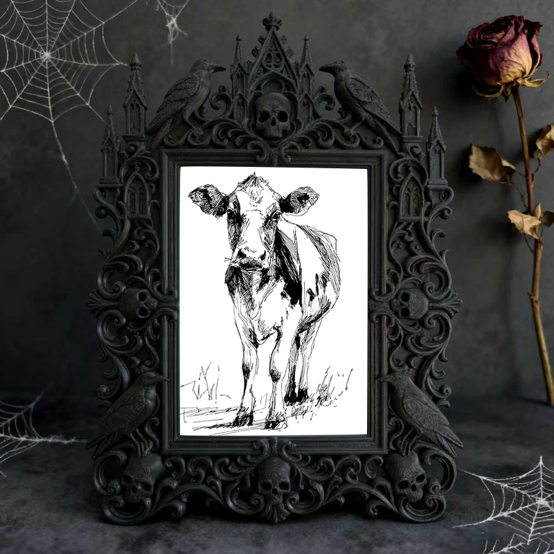 Shop-top-seller Gothic Dark Frame | Vampire Script Kill Room Prop, Retro Plastic