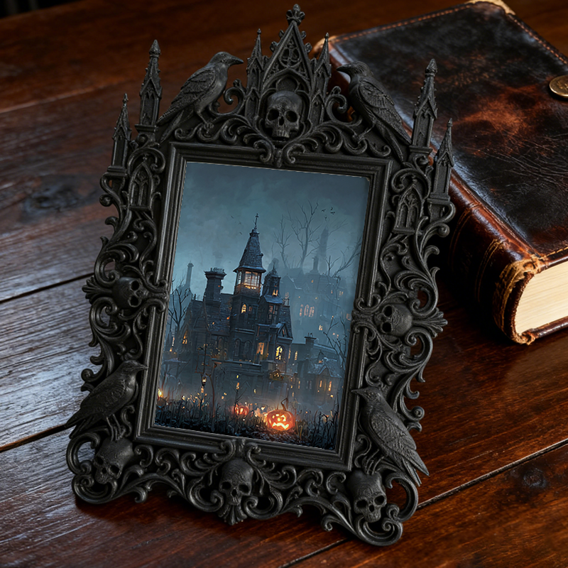 Highly-coveted Gothic Dark Frame | Punk Rock Merch Booth Decor, Eco-friendly