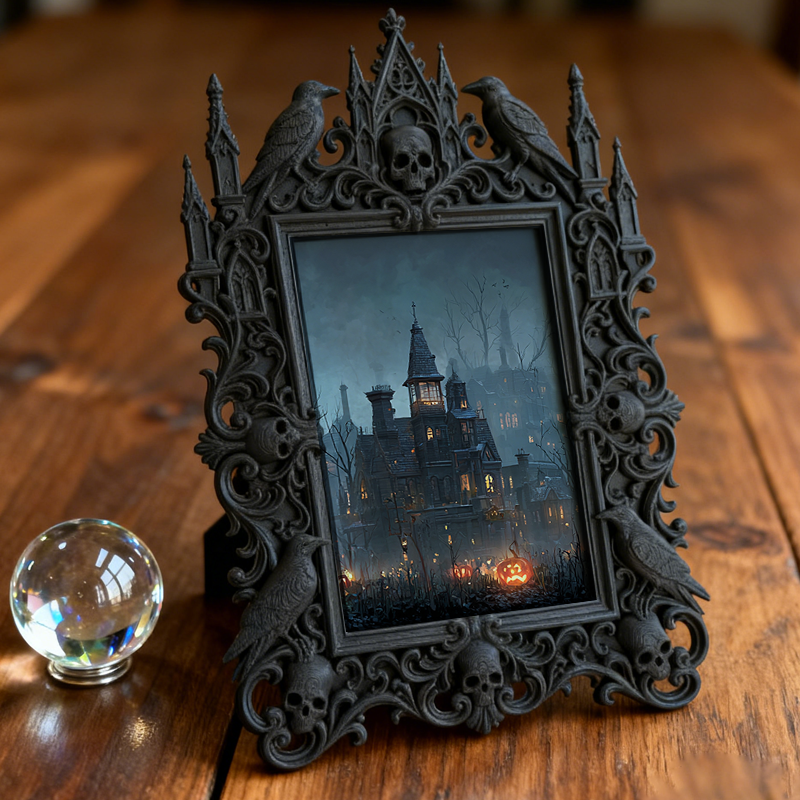Highly-coveted Gothic Dark Frame | Punk Rock Merch Booth Decor, Eco-friendly