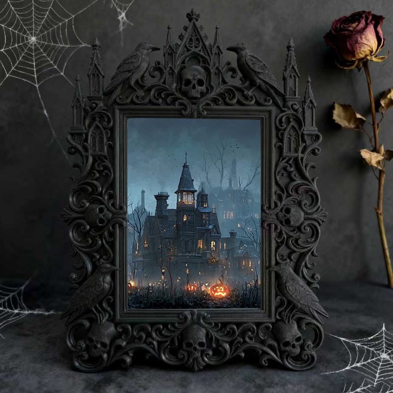 Highly-coveted Gothic Dark Frame | Punk Rock Merch Booth Decor, Eco-friendly