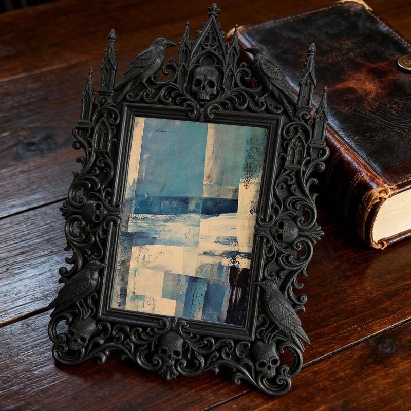 Trend-buzzing Gothic Dark Frame | Horror Escape Room Decor, Slim, Sturdy