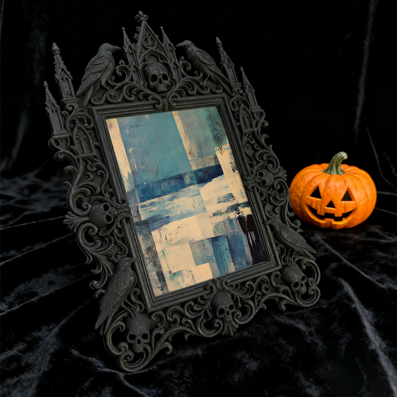 Trend-buzzing Gothic Dark Frame | Horror Escape Room Decor, Slim, Sturdy