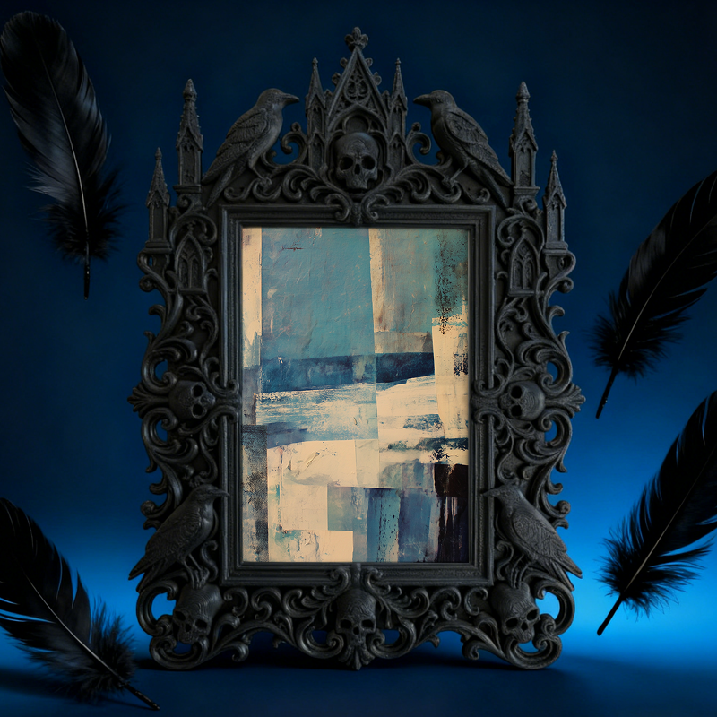 Trend-buzzing Gothic Dark Frame | Horror Escape Room Decor, Slim, Sturdy