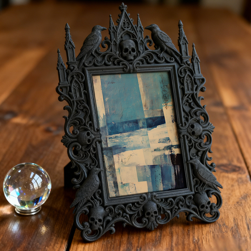 Trend-buzzing Gothic Dark Frame | Horror Escape Room Decor, Slim, Sturdy
