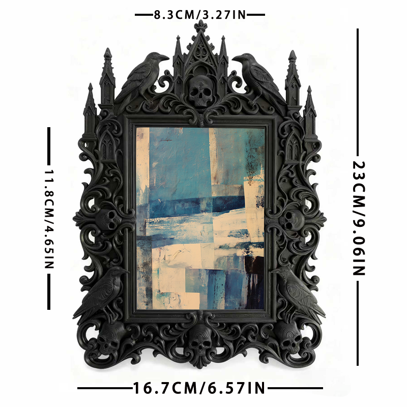 Trend-buzzing Gothic Dark Frame | Horror Escape Room Decor, Slim, Sturdy