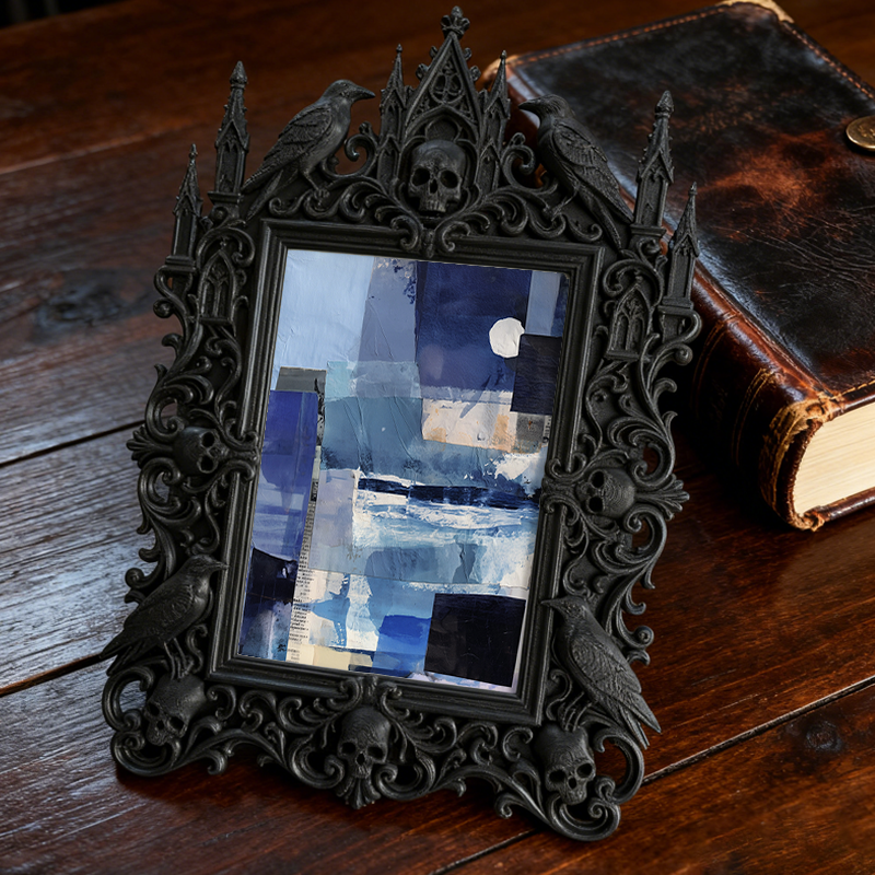 Must-grab Gothic Dark Frame | Gothic Wedding Photo Prop, Wall-mountable