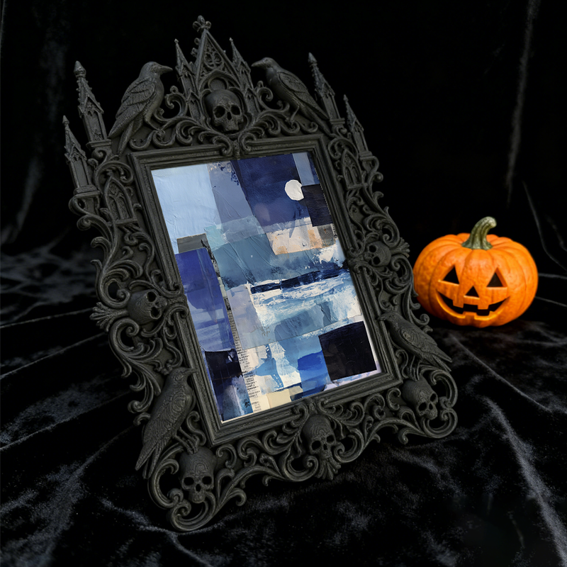 Must-grab Gothic Dark Frame | Gothic Wedding Photo Prop, Wall-mountable