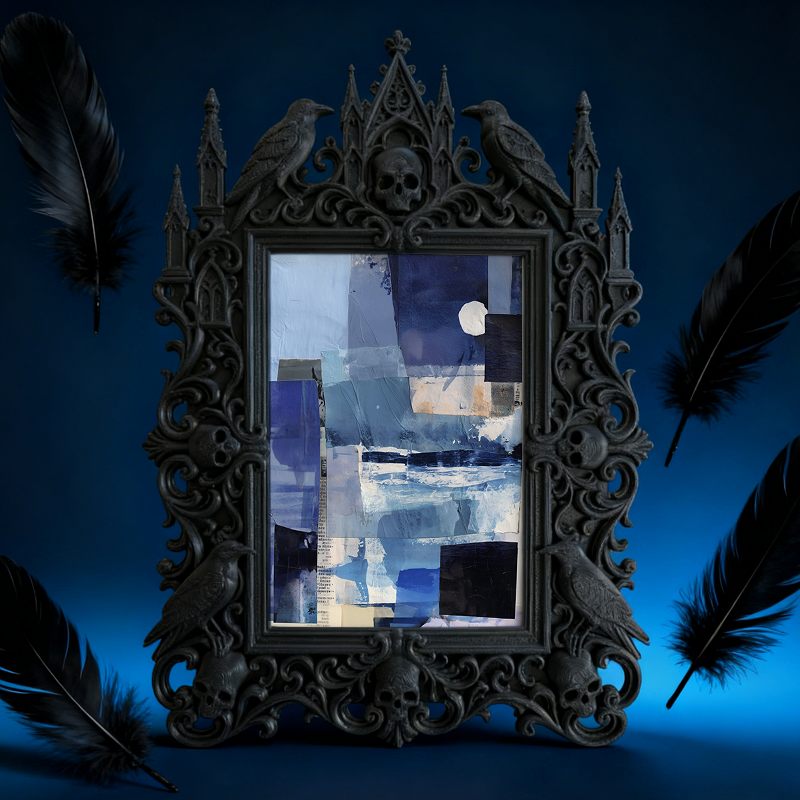 Must-grab Gothic Dark Frame | Gothic Wedding Photo Prop, Wall-mountable
