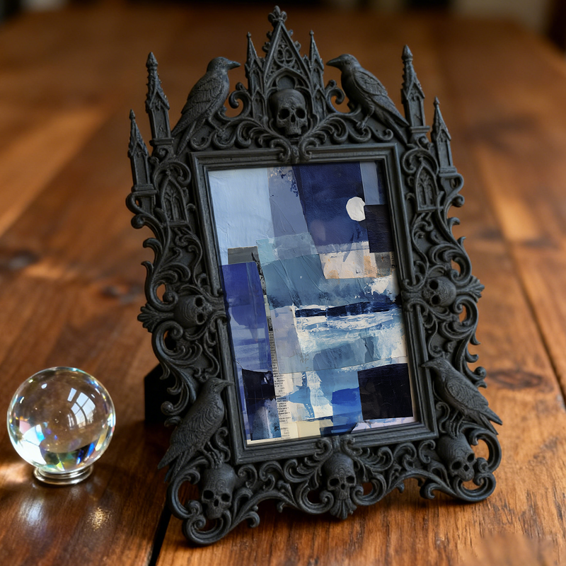 Must-grab Gothic Dark Frame | Gothic Wedding Photo Prop, Wall-mountable