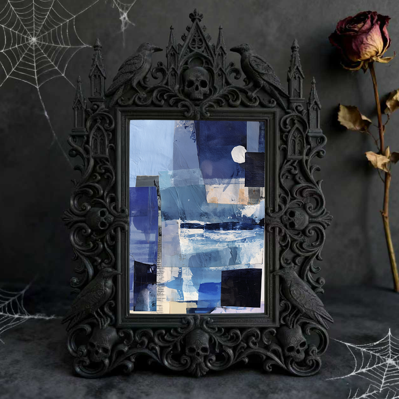 Must-grab Gothic Dark Frame | Gothic Wedding Photo Prop, Wall-mountable