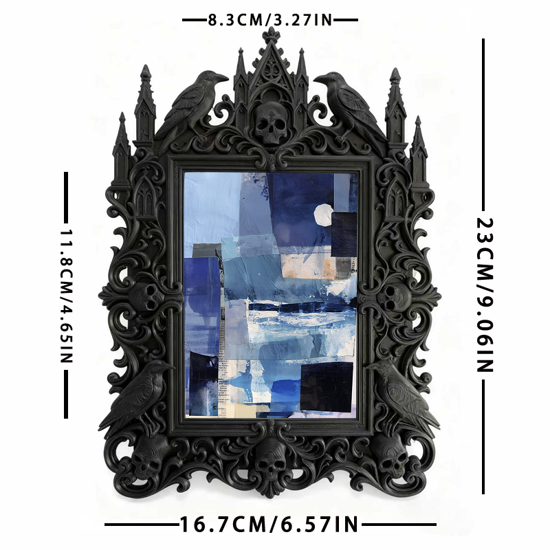 Must-grab Gothic Dark Frame | Gothic Wedding Photo Prop, Wall-mountable