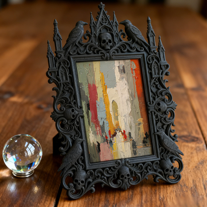 Exclusive-drop Gothic Dark Frame | Werewolf Camping Decor, Rustic, Portable