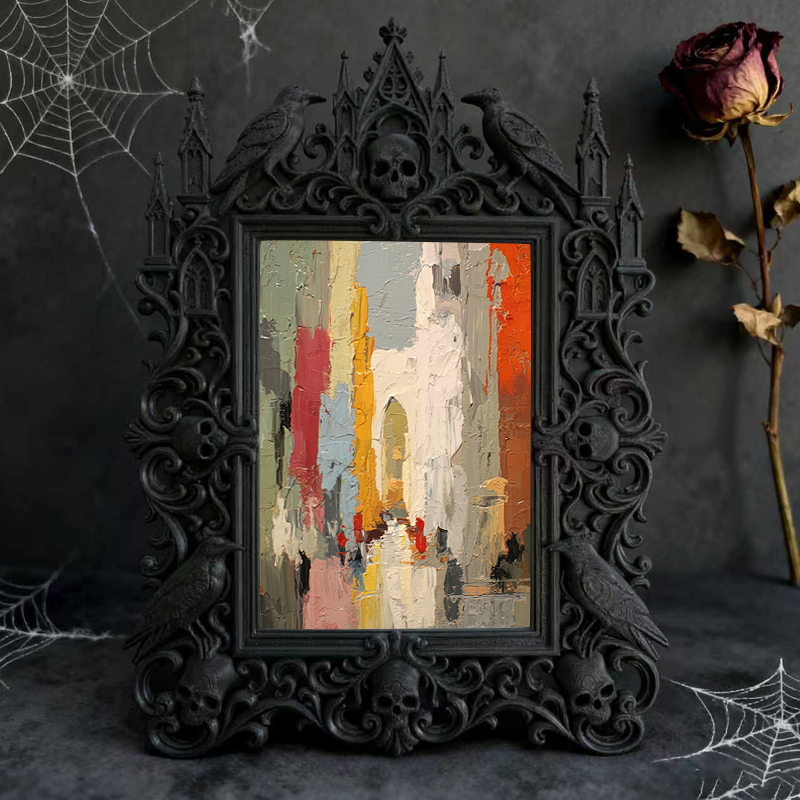 Exclusive-drop Gothic Dark Frame | Werewolf Camping Decor, Rustic, Portable