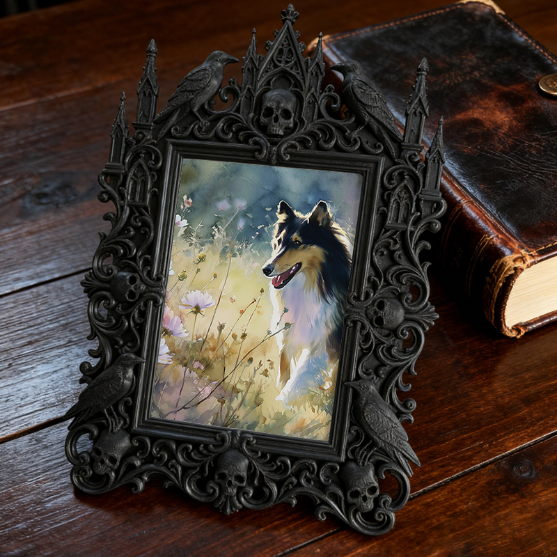 Reel-famous Gothic Dark Frame | Horror Movie Fan Cave Decor, Minimalist