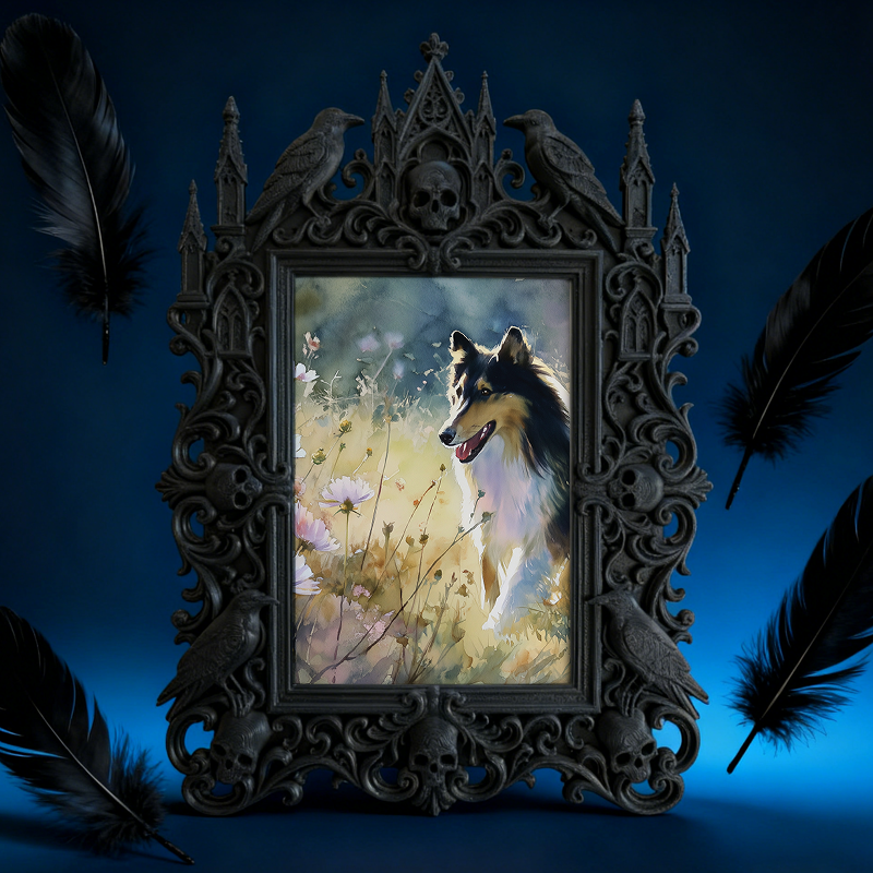 Reel-famous Gothic Dark Frame | Horror Movie Fan Cave Decor, Minimalist