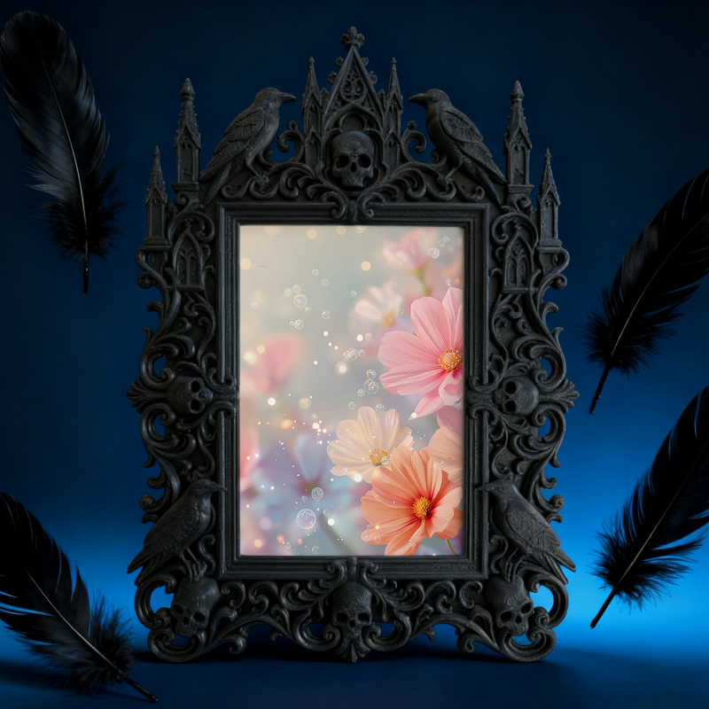 Luxe-dark Gothic Dark Frame | Vampire Cosplay Shop Decor, Artistic