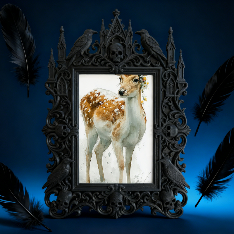 Viral-sensation Gothic Dark Frame | Paranormal Cafe Decor, Display-grade
