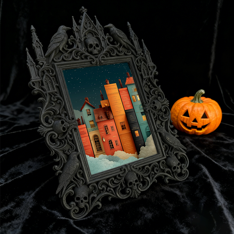 High-demand Gothic Dark Frame | Gothic Bar Counter Decor, Retro Plastic