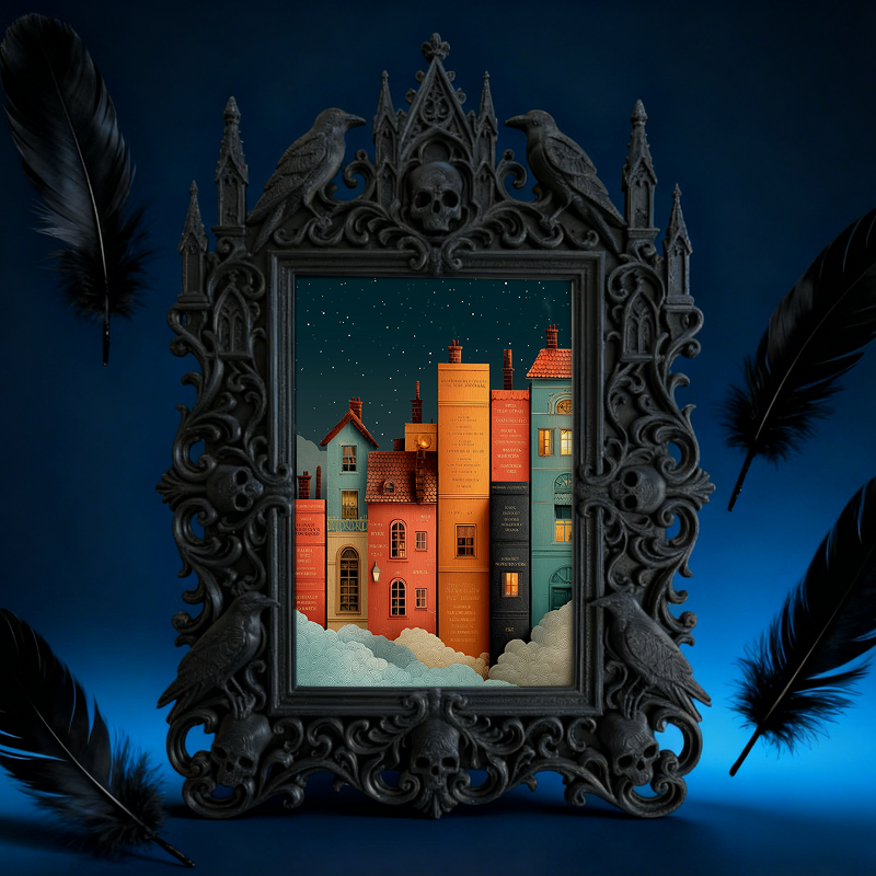 High-demand Gothic Dark Frame | Gothic Bar Counter Decor, Retro Plastic