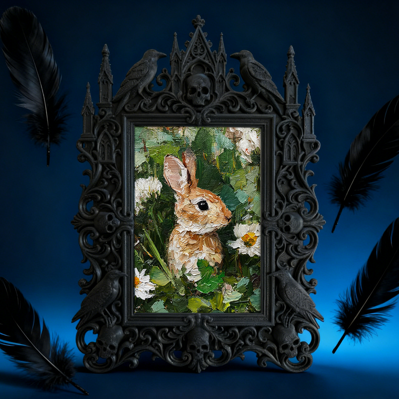 TikTok-trending Gothic Dark Frame | Vampire Masquerade Decor, Wall-mountable