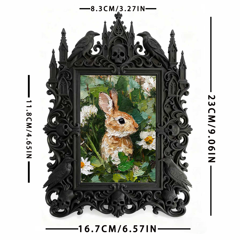 TikTok-trending Gothic Dark Frame | Vampire Masquerade Decor, Wall-mountable