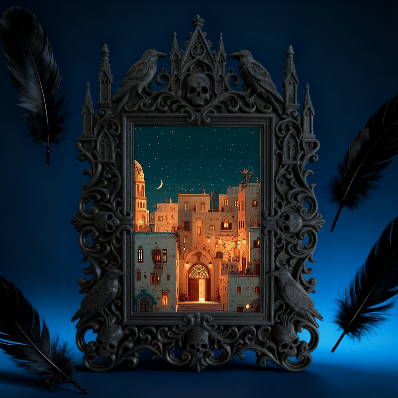 Bestselling-hit Gothic Dark Frame | Werewolf Campfire Decor, Rustic