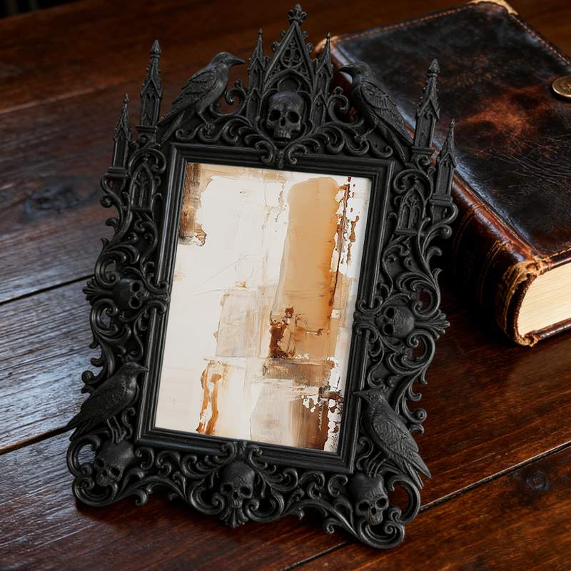 Must-own Gothic Dark Frame | Gothic Elopement Photo Prop, Slim
