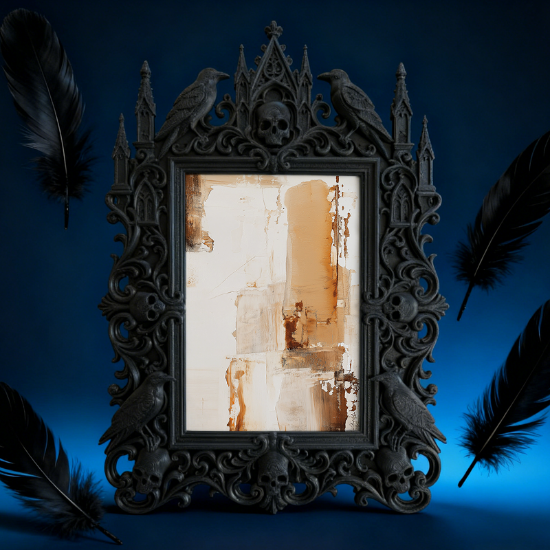 Must-own Gothic Dark Frame | Gothic Elopement Photo Prop, Slim